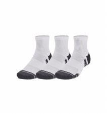 Under Armour Performance Tech 3-Pack Quarter Socks White Size 7.5 to 12 Uk